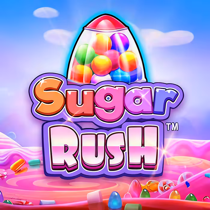 Sugar Rush sweet-themed slot featuring cluster pays and bonus features